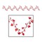 Beistle Party Decoration Gleam N Flex Heart Garland 25 - Pack Of 12 (1 Per Card)